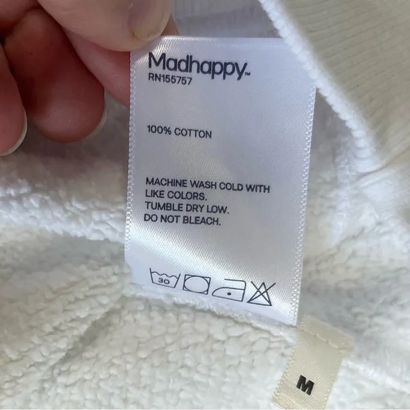 MADhappy RARE Pink and White Crewneck sweatshirt NWT - Picture 7 of 12